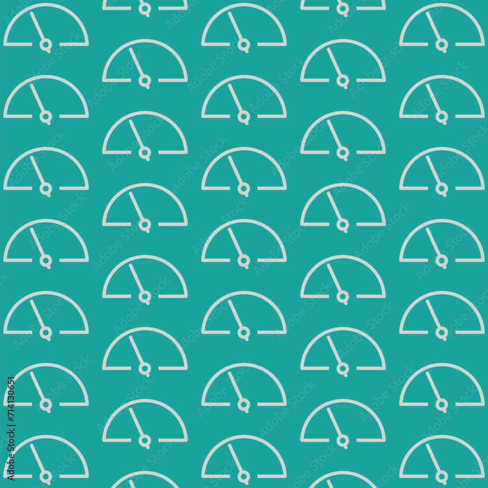 Poster speed meter seamless pattern isolated on green background
