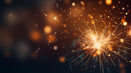 Fototapeta premium Fireworks background for celebration, holiday celebration concept