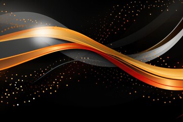 The oscars. Abstract background with golden and silver lines. Abstract backrgound with Gold and silver ribbon for Hearing Impairments, Hearing Disorders, Tinnitus, Meniere's Disease awareness days