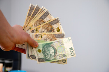 Pieniądze polskie papierowe, gotówka 