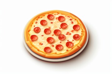 Pizza vector icon on white background