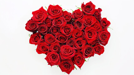 Love's Embrace, Heart-Shaped Collection of Radiant Red Roses for a Romantic Valentine's Celebration