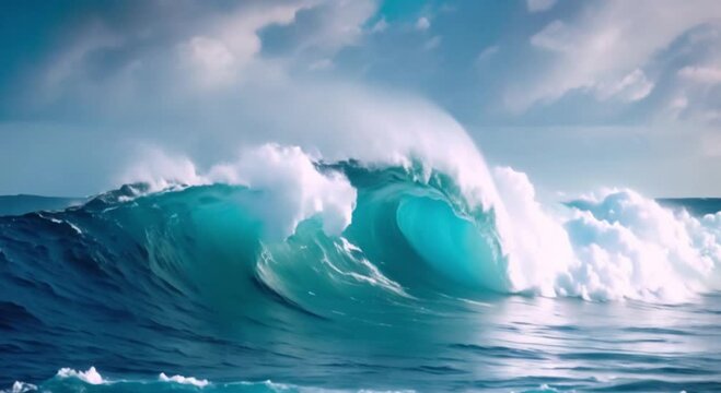 big waves in the sea footage