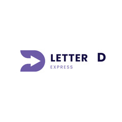 D letter creative business logo design