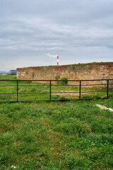 Fototapeta na wymiar A chimney as seen from Belgrade Fortress