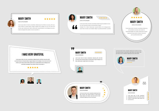 Testimonials Review And Quotes Template