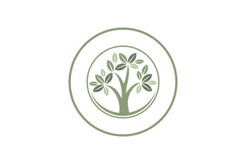 Tree logo symbolizes growth and empowerment of humanity, social community icon symbol.