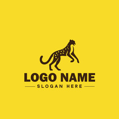 Cheetah animal logo and icon clean flat modern minimalist business and luxury brand logo design editable vector  © sahadul