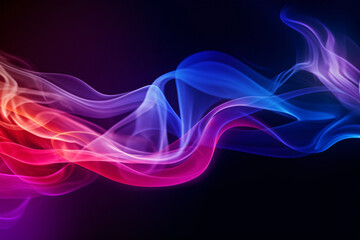 Abstract smoke on black background generated AI