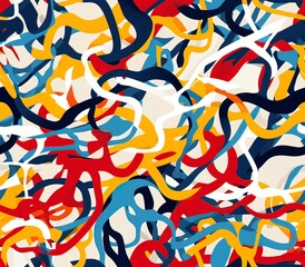 Obraz premium Scribble, Fabric Pattern, Seamless Pattern.