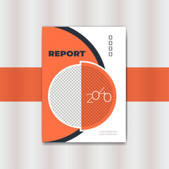 Creative Modern annual report cover template Design