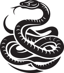 Fototapeta premium Snake silhouette of a vector illustration 