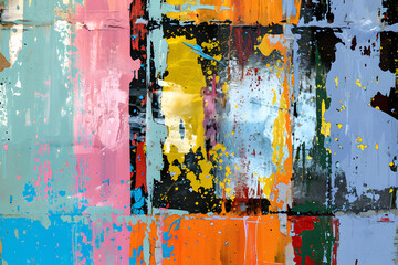 Farbexplosion der Fantasie: Abstrakte Malerei in Acryl oder Öl, ein inspirierendes Kunstwerk voller Vielfalt und kreativer Impulse für Projekte auf Adobe Stock