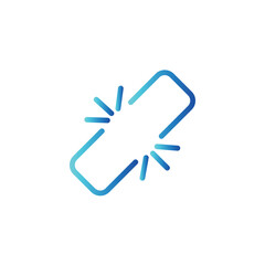 author broken chain line gradient icon