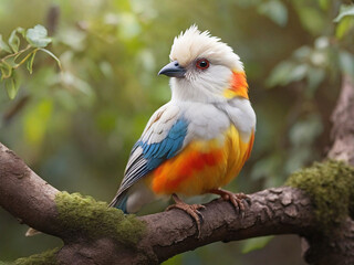 Obraz premium Colorful Bird Art color generative AI Photo
