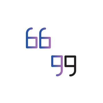 block quote testemonial line gradient icon