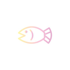 cook fish fishing line gradient icon