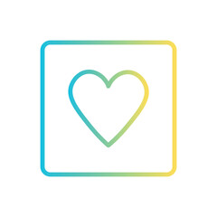 heart like text line gradient icon