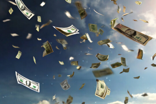 Toller Gewinn ! Das Geld f&auml;llt aus dem Himmel herunter.
