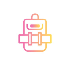 backpack baggage bag line gradient icon