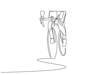 athlete bike cycle athlete race lifestyle one line art design
