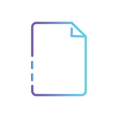 blank new file line gradient icon