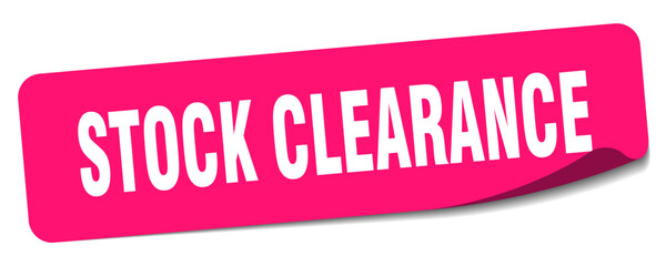 stock clearance sticker. stock clearance label