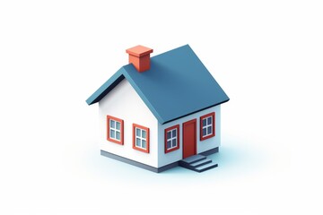 3d house icon vector on white background