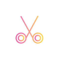 cut editor text line gradient icon