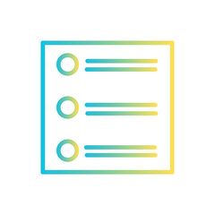 Fototapeta premium list round text line gradient icon