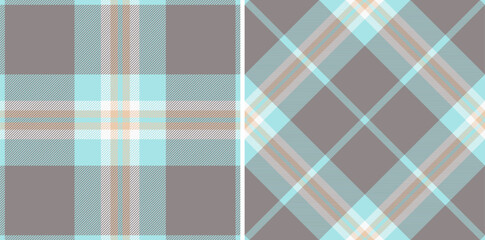 Check textile fabric of vector seamless background with a tartan pattern texture plaid. - obrazy, fototapety, plakaty