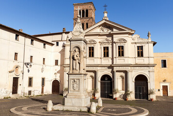 Religious Architecture in Rome, Lazio Province, Italy.  (Basilica di San Bartolomeo all'Isola)