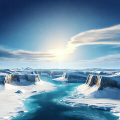 Nordpol, Sonnenuntergang im ewigen Eis