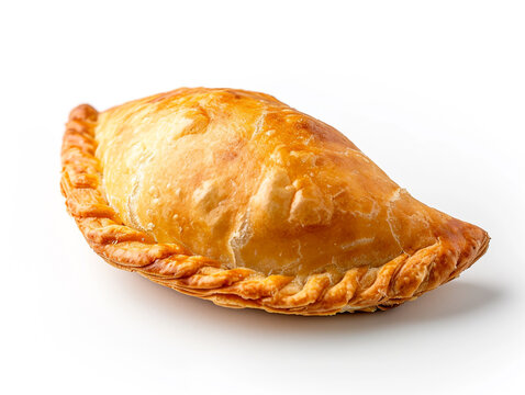 Curry puff or karipap isolated on white background in minimalist style.
