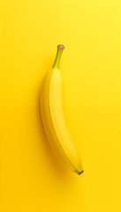 Isolated fresh yellow banana on a white background, representing a healthy and sweet tropical...