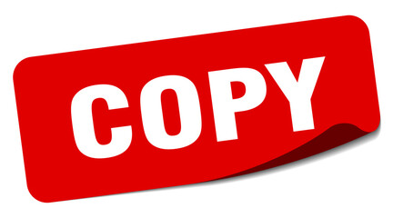 copy sticker. copy label