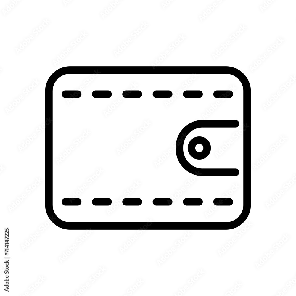 Poster wallet outline vector icon isolated on white background. wallet line icon for web, mobile and ui des