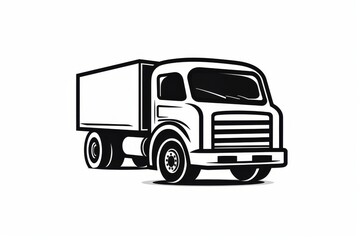 Truck icon illustration on white background