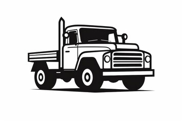 Truck icon illustration on white background