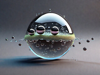 Burbujas de vida - Fondo abstracto de agua