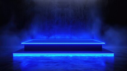 Podium background for promotional products. Studio podium for product advertising. Stage stand. Blank podium. Display platform