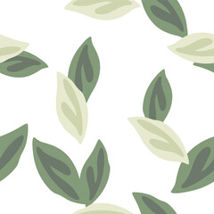 Elegant vector pattern with green foliage.
