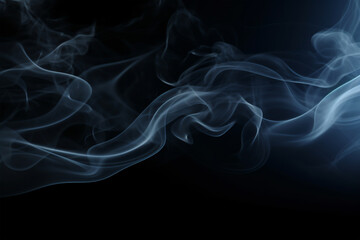 Obraz premium Abstract smoke on black background generated AI