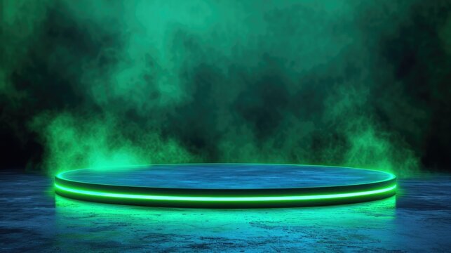 Podium background for promotional products. Studio podium for product advertising. Stage stand. Blank podium. Display platform