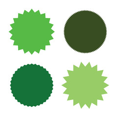 Set of starburst, sunburst badges, labels, stickers. Simple flat style. Vintage, retro. Design elements. A collection of different types icon. Vector illustration, eps10