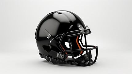 American football black helmet. Neural network AI generated art