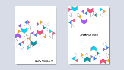 Creative idea of modern design with abstract geometric background. Minimalistic vector texture with polygonal pattern. Template for cover brochure, layout, flyer, book, banner
