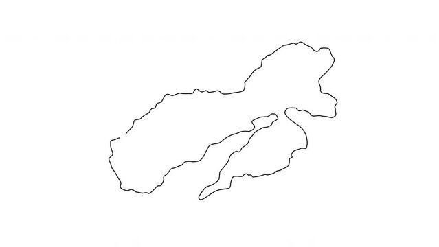 animated sketch of a map of the city of Ambon in Indonesia