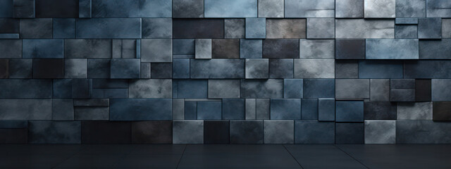 Concrete Grunge: A Textured Wall with Abstract Design pattern on a Rough Floor