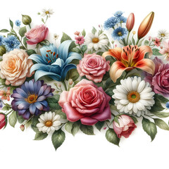 Obraz na płótnie Canvas Floral Water Color Background